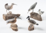 4 Carved Shore Birds incl Cork McGee