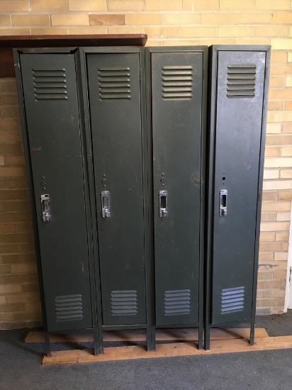3 groups gym lockers. Each group 66“high.