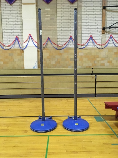 Pair of indoor net posts. Each post 101” high.