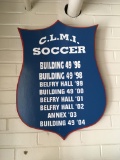 11 intramural sports plaques. Each 24” high by 18“