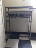Clothing rack with hangers