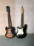 Two electric guitars.