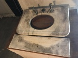 Antique Marble Sink and Backsplash