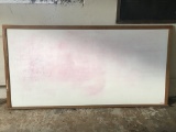 Large whiteboard with wood frame