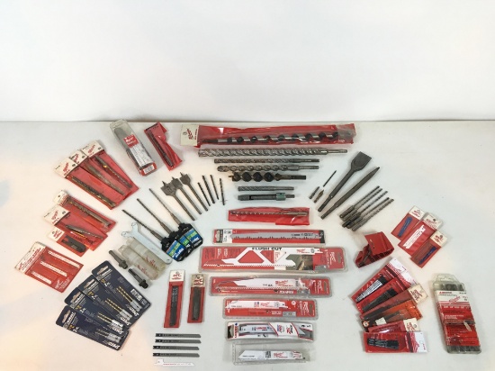 55 Pcs. Assorted Drill-bits and Saw Blades