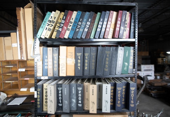 11 Shelves of Catalogs and Reference Materials