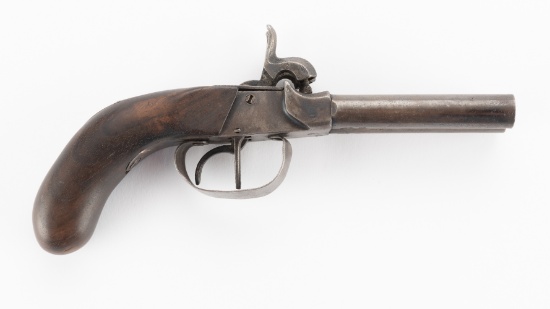 European Double Barrel Percussion Pistol, Cal. .45