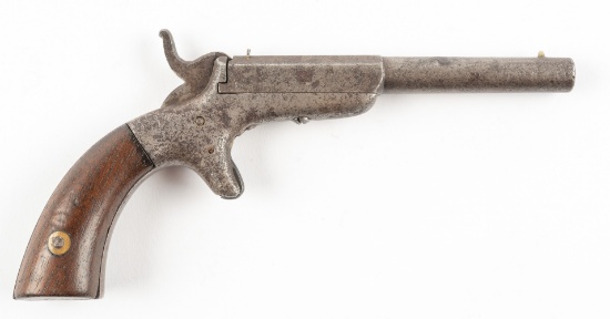 Antique Allen & Wheelock .22 Center Hammer Pistol