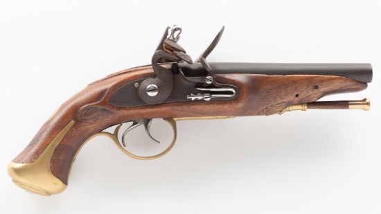 Contemporary Double-Barreled Flint Pistol, Cal. 60