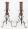 Pair Of Trench Art Smoking Stands