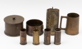 8 Trench Art Cups and Tankards