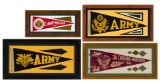 4 Framed US Military Pennants