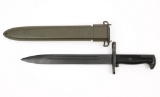 WWII U.S. Army M1 Garand Short Bayonet OL 1943