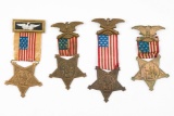 4 Civil War GAR Medals