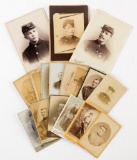 17 Vintage Soldier Photo Cards Incl Civil War