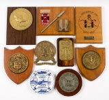 9 Military Plaques & Plate