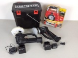 Air Compressor and 2 Craftsman Rechargeable Scrubbers