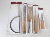 4 Robert Sorby Carving Tools and 10