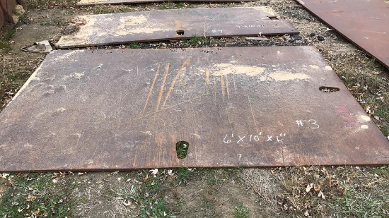 6' x 10' x 1" street plate with 2 lifting points