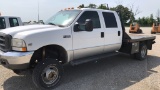 2002 Ford F350 Super Duty Flatbed Truck,