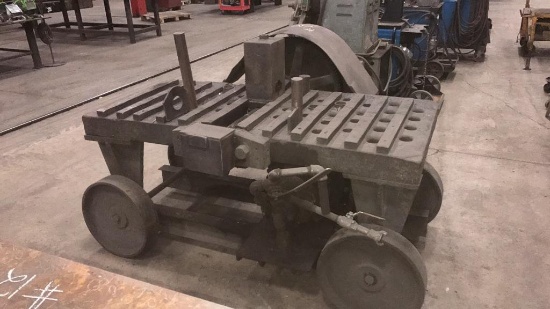 Bulldozer pneumatic metal bender on wheels