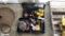 Assorted DeWalt and Milwaukee power tools
