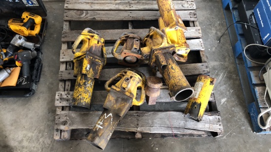 Skid of Pneumatic Post Driver Parts