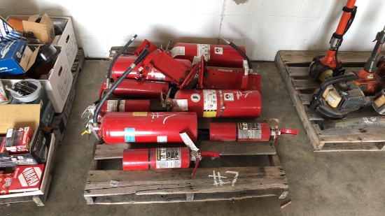 Skid of Fire Extinguishers