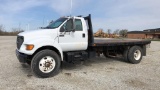 2000 Ford F750 Flatbed Truck,