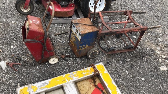 2 - Battery Chargers, Barrel Cart, (123486),