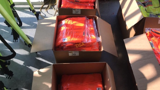 Box of Florescent Orange Vests