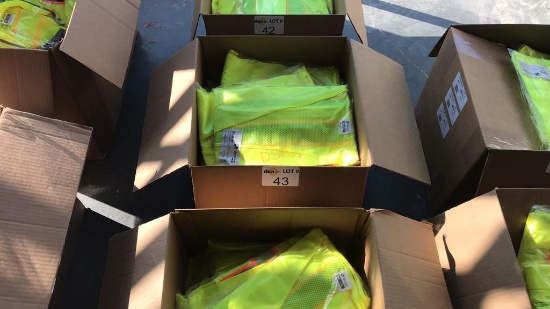 Box of Florescent Green Vests