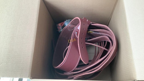 2 - Boxes of Unused Pouchless Leather Tool Belts,