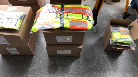 10 Unused Surveyors Safety Vest Size Large
