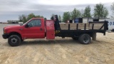 1999 Ford F550 Super Duty Flatbed Dump Truck,