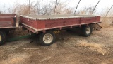 14' Flat Bed Wagon, With 2' Sides, on John Deere