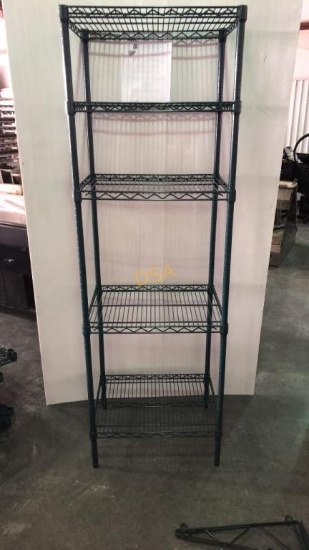 Rubber Coated 18" X 18" X 74.5" Wire Shelving,