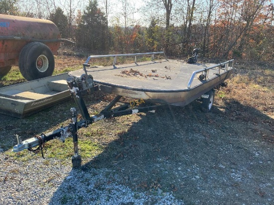 Stainless Steel Pontoon Style Deck Boat,