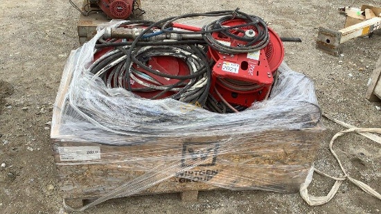 Shipping Crate of Assorted Hose Reels