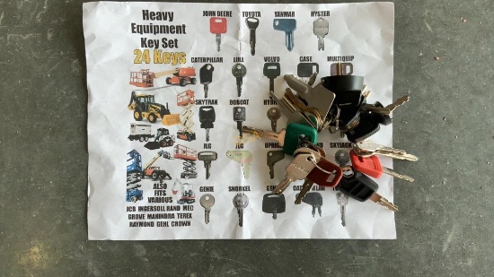 24 Count Heavy Equipment Key Set