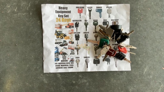 24 Count Heavy Equipment Key Set