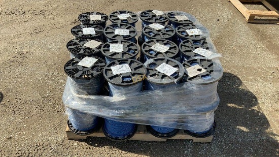 32 Unused Spools of Blue 12-19CU THHN Wire