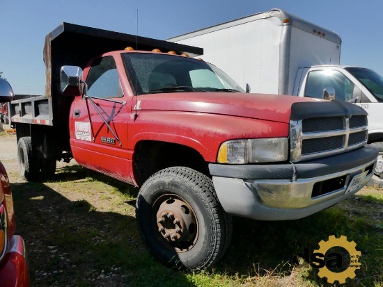 2000 Dodge 3500 ST Contractors Dump Truck, VIN# 3B6MF3662YM218127, Diesel, Dually,