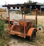 Over Lowe Arrow Board S/N 821222, Portable, Pintle Hitch, Gas