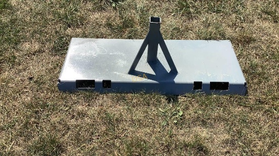 Unused Hitch Plate Skid Loader Attachment