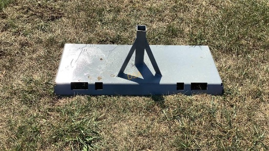 Unused Hitch Plate Skid Loader Attachment