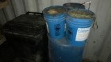3 - Buckets of Grease, Plastic Barrel, Trash Can