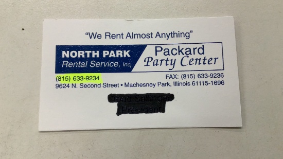 North Park Rental Telephone Number