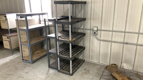 2 - Plastic Shelving Units