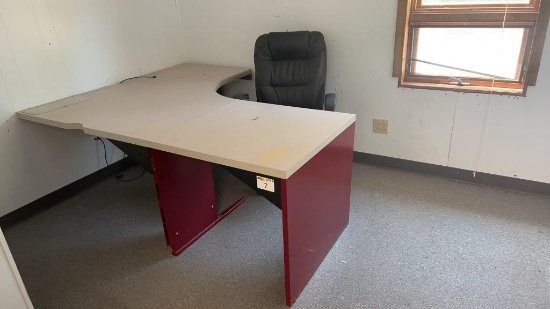 Corner Desk with Office Chair and Extra Chair,